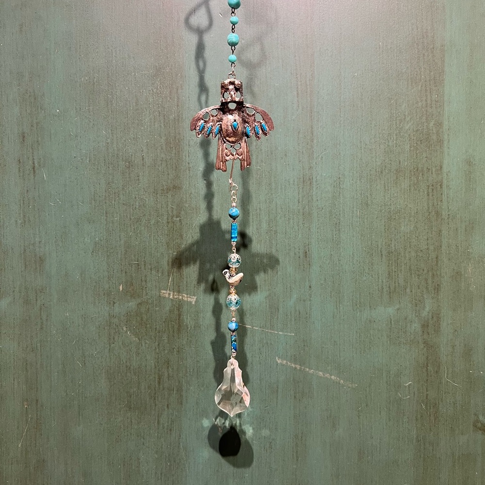 Thunderbird Turquoise Beaded Sun Catcher